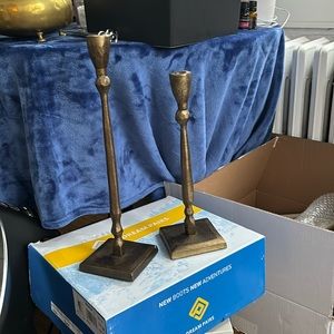 Pair of Anthropologie candle sticks